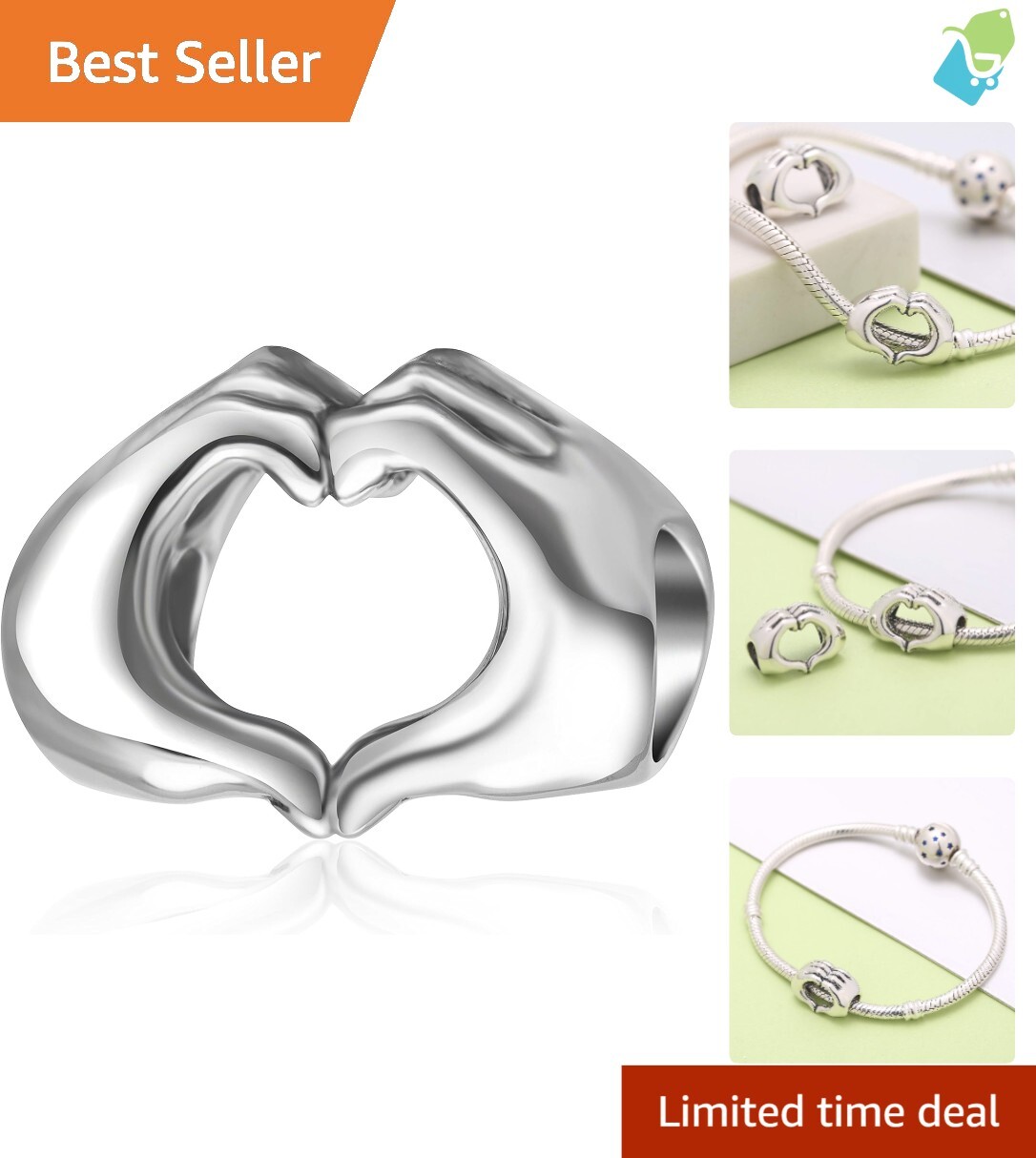 Beautiful 925 Silver Heart Charm – Ideal for Valentine’s Day & Graduation Gifts