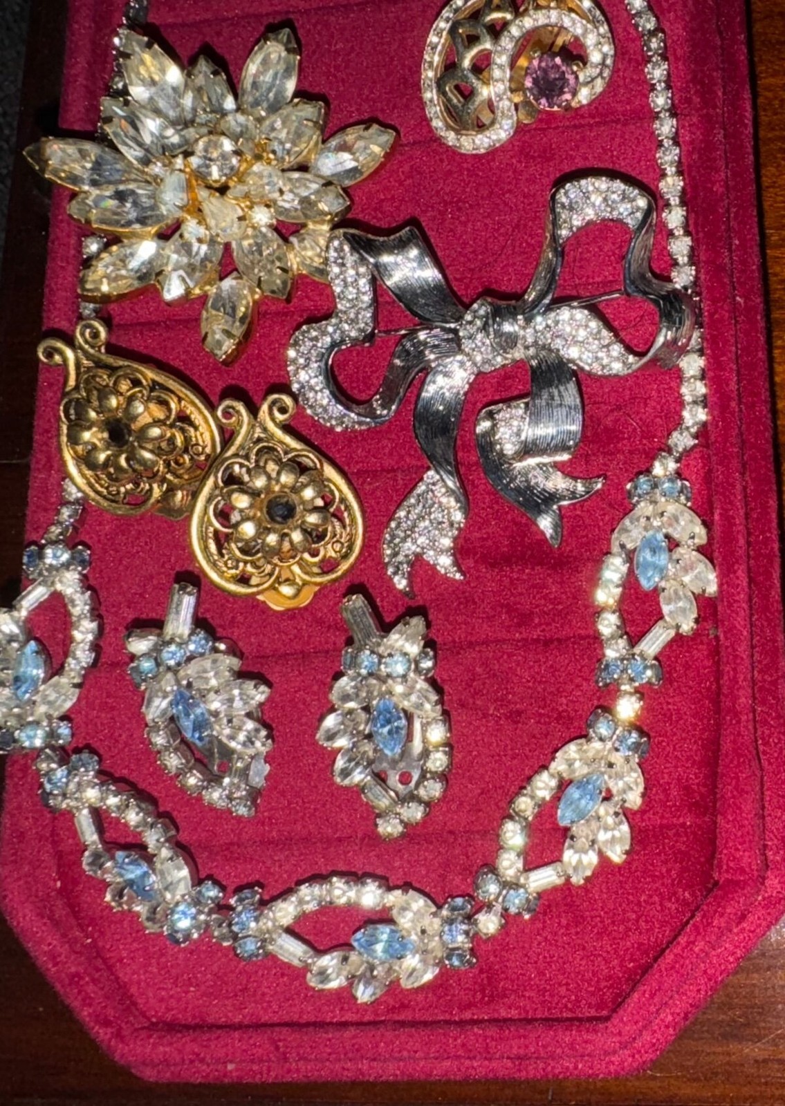 High End Rhinestone Vtg Jewelry Lot Kramer Juliana Coro Trifari Boucher Judy-Lee