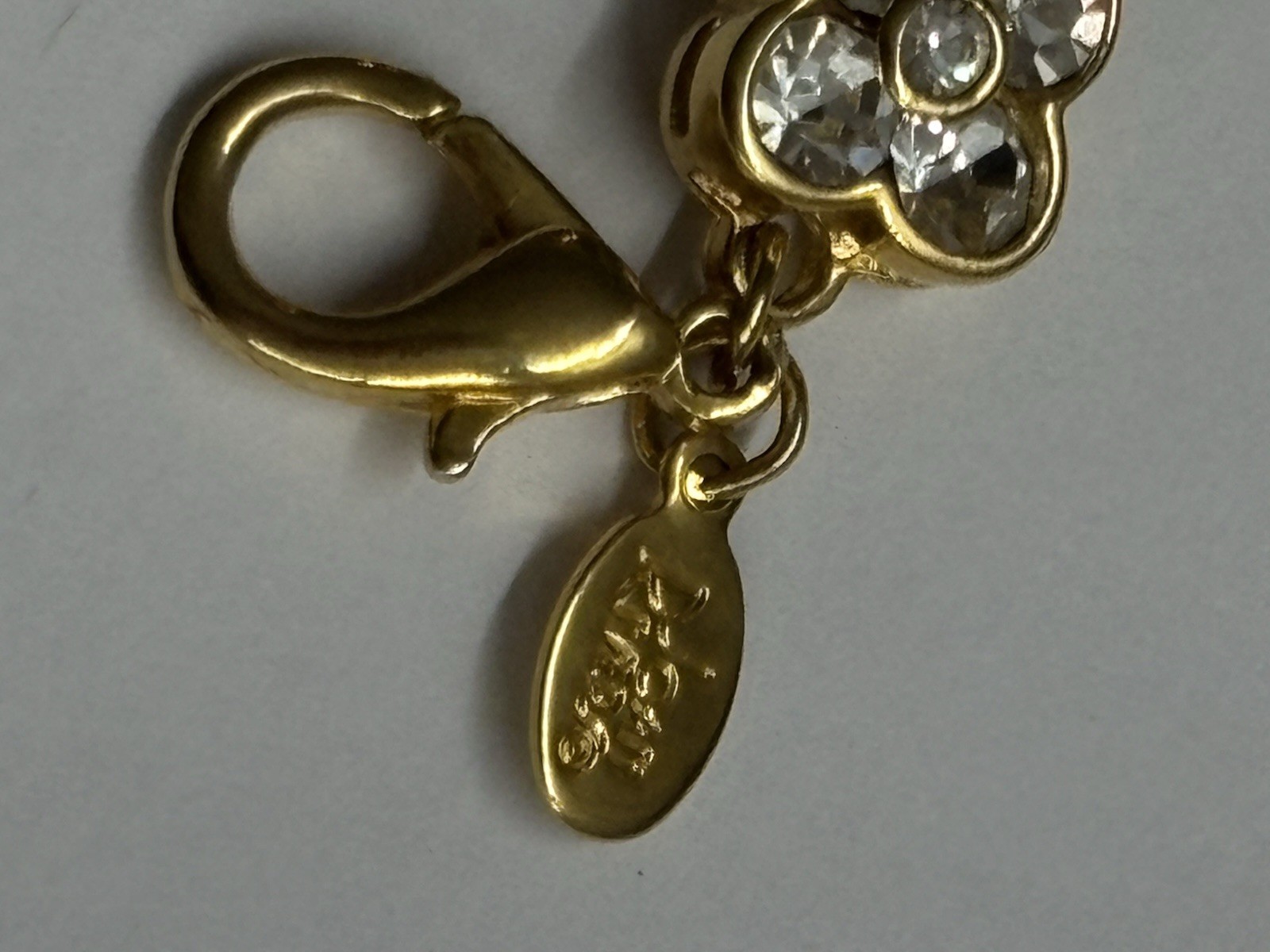 JOAN RIVERS signed vintage gold plated crystal flower designer bracelet