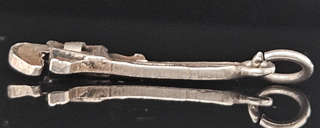 Sterling Silver MECHANICAL PIPE WRENCH Charm Pendant Mexico Tool Vintage
