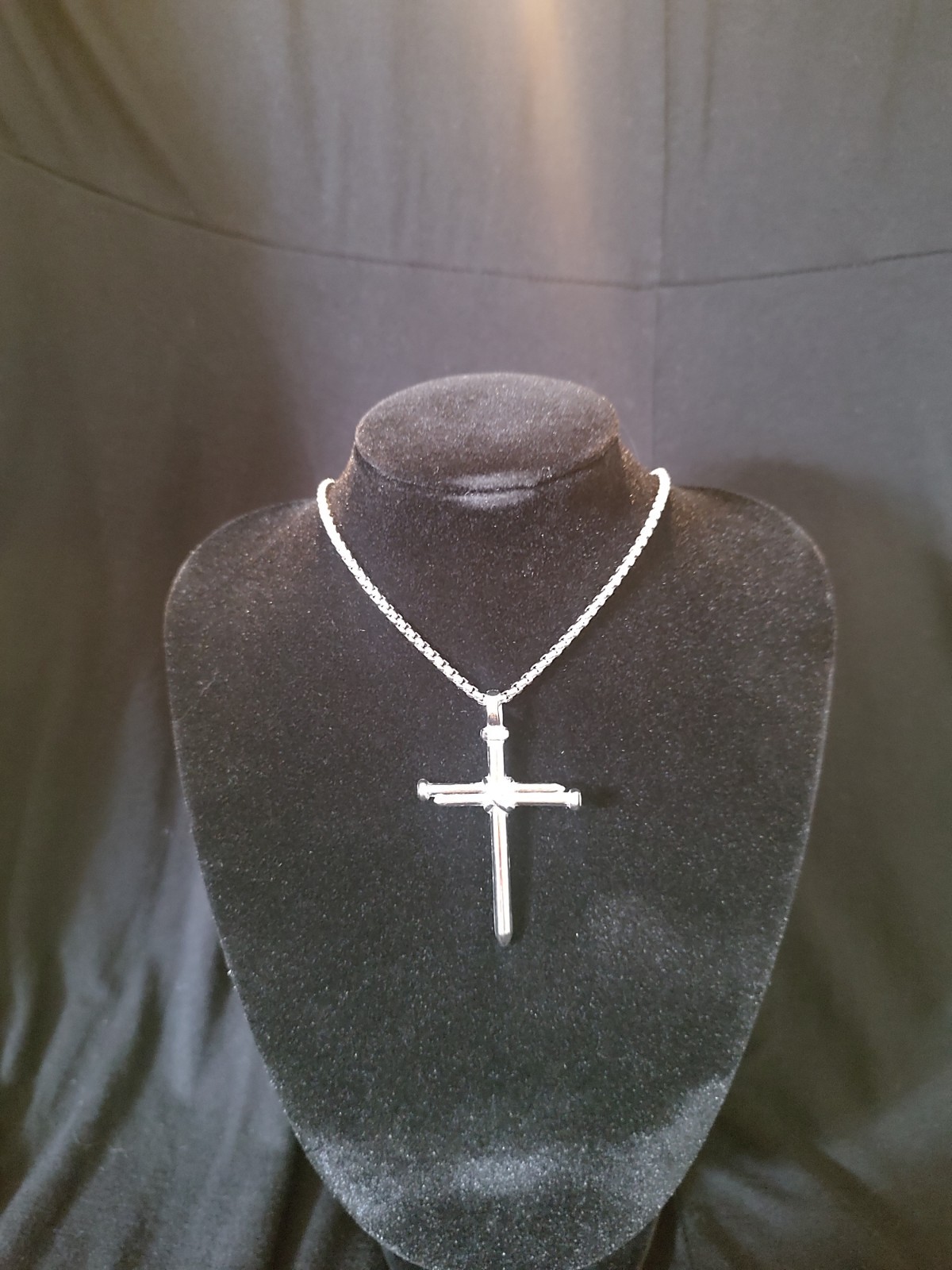 Spike Cross Necklace, Bohemian Style Durable Alloy Chain , Silver In Color