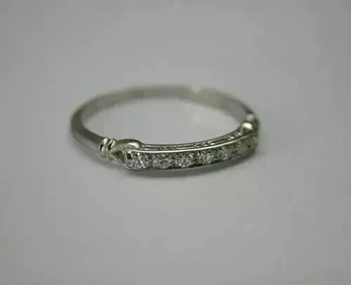 1Ct Round Art Deco Style Lab Created Diamond 14k White Gold FN Ring Engagement