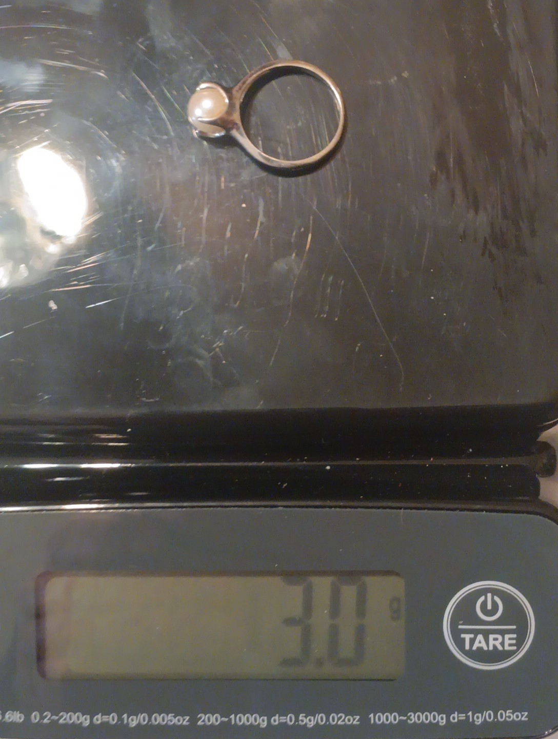 14k Gold Vtg Womens Pearl Ring Size 6 3/4?sized At Pawn Shop Price 2 Sell!3 Gram