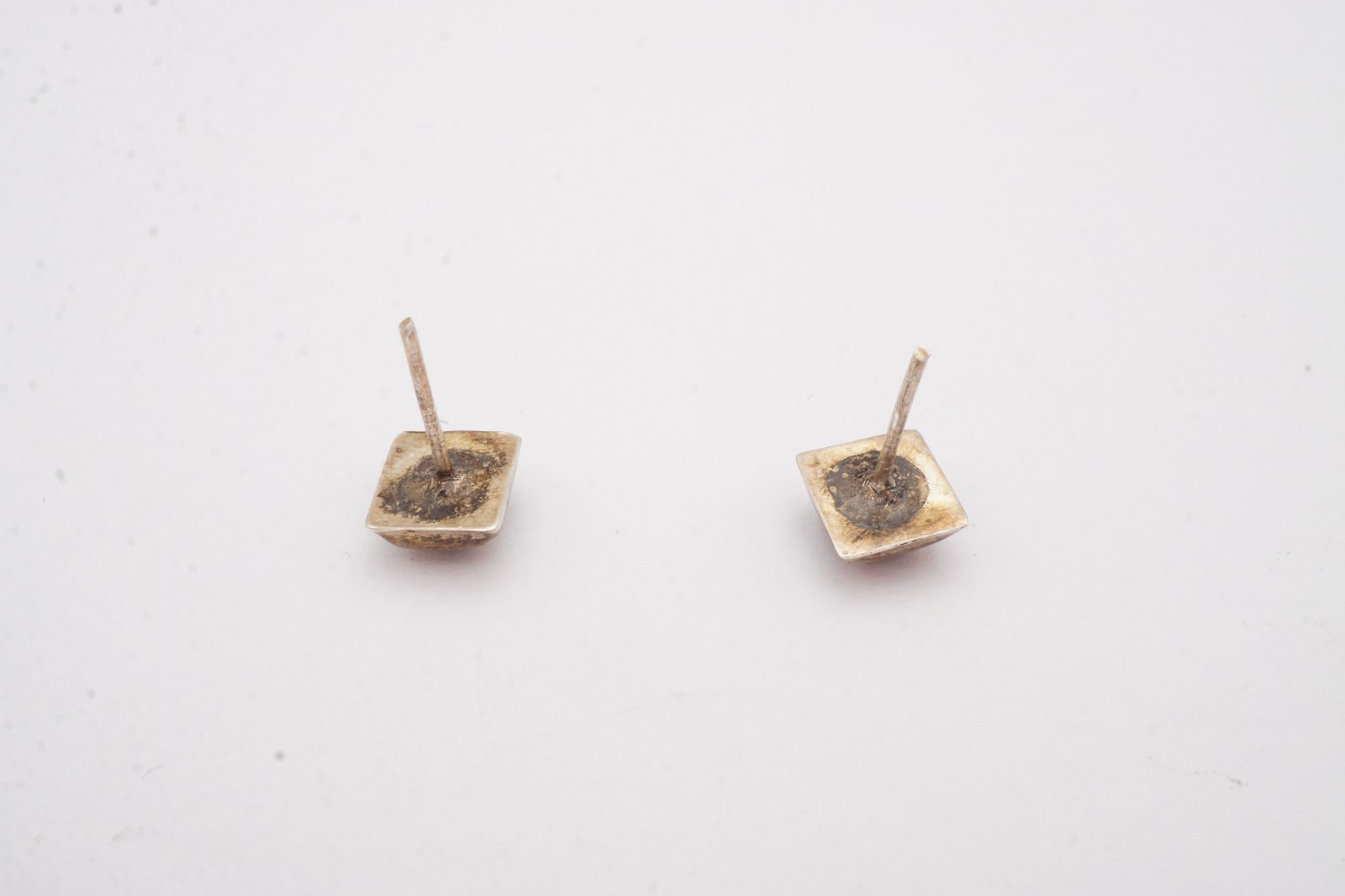 Vintage Sterling Silver 925 Jasper Earrings J2