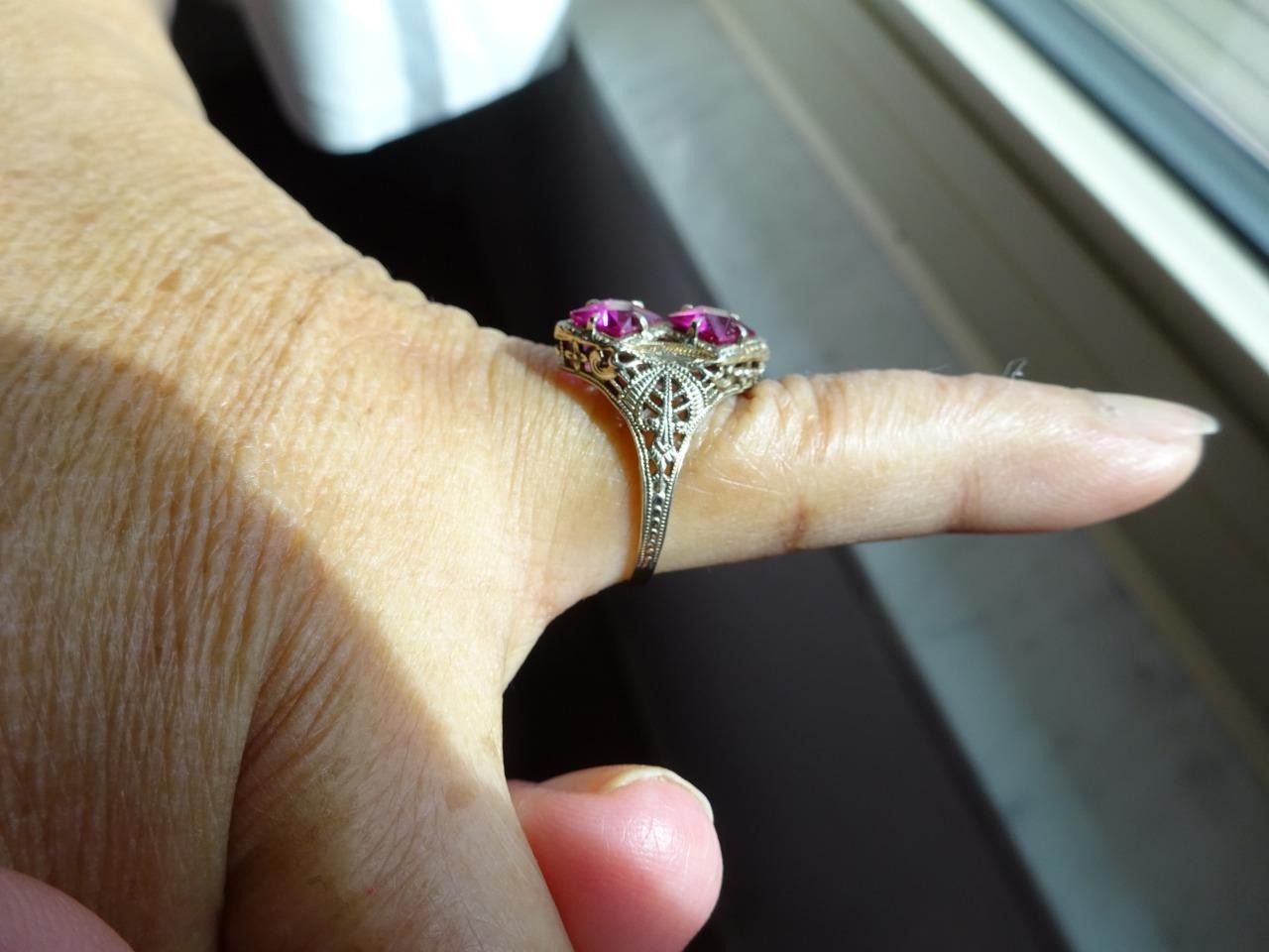 TITANIC C1900 10k Gold Gemstone Filigree Ring RARE Maltese Cross OSTBY BARTON