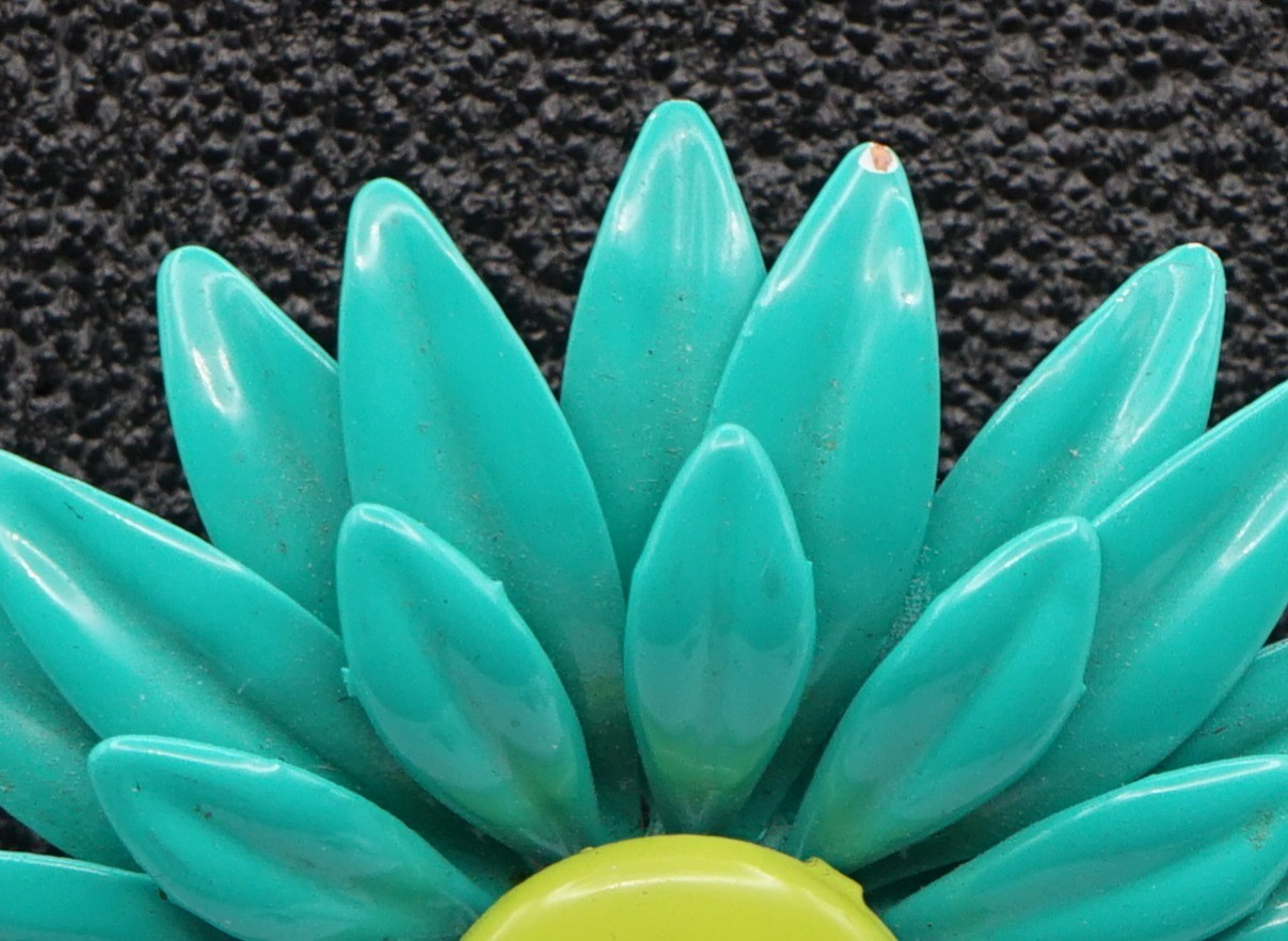 Vintage Enamel Light Green Flower Brooch: Boho Spring