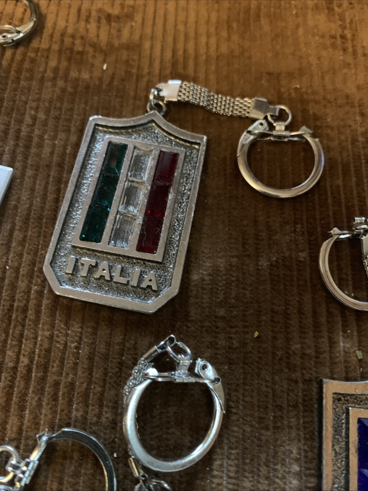 Vintage Attic Jewelry Find 5 Key Chains Italy France Other Unused