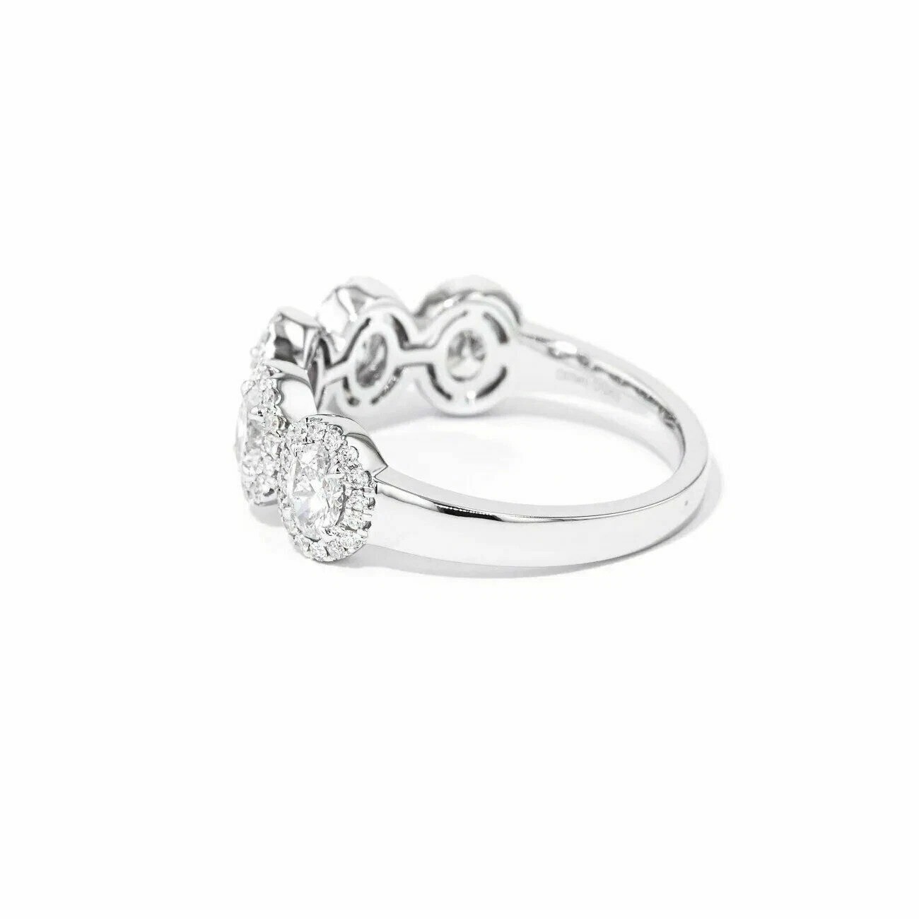 1.36CT Oval Cut Lab Created Diamond Wedding Bridal 14Ct White Gold Finish Ring