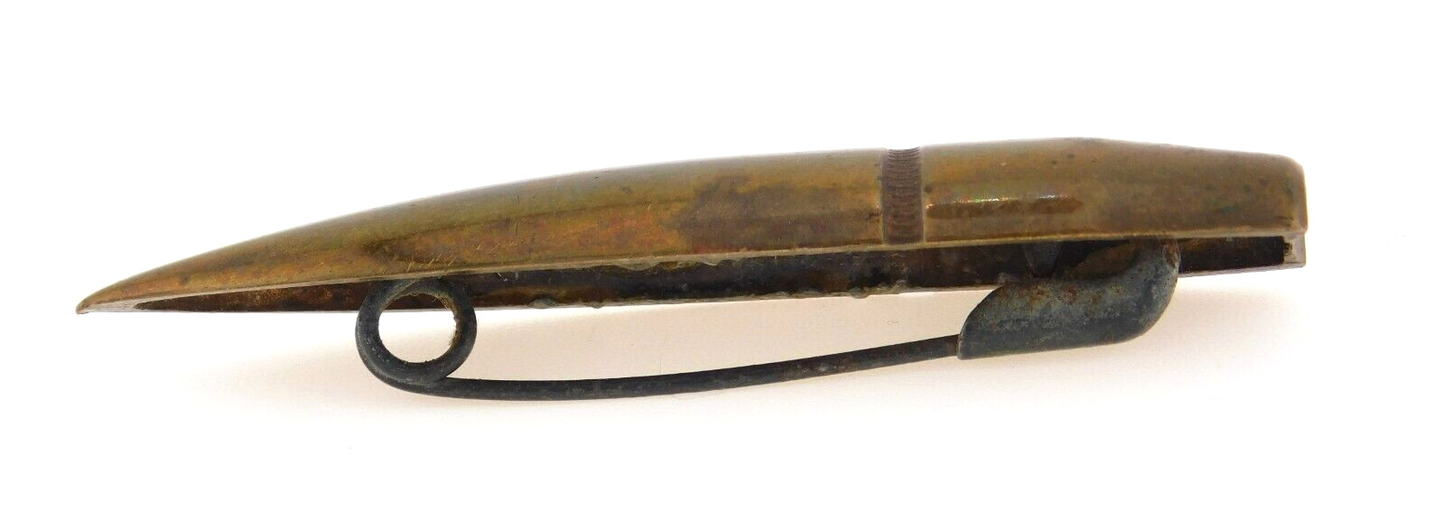 Antique WW Trench Art Bullet Brooch Pin
