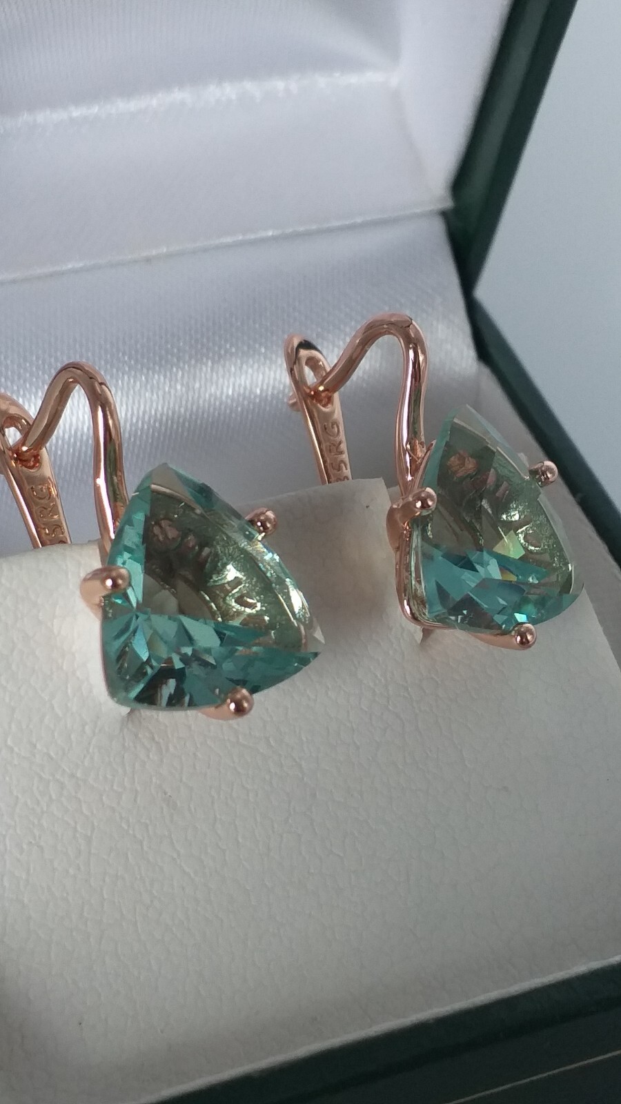 Vintage 1990-s 14 Ct Rolled Gold Peridot Earrings – Hallmarked 585 RG