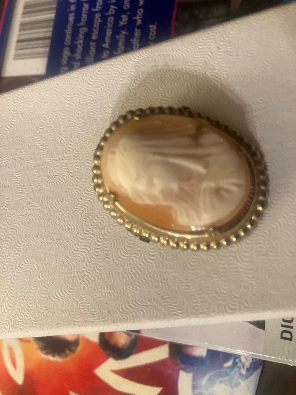 vintage 1 inch high cameo pendant