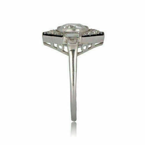 2.50 Ct White Diamond Art Deco Vintage Engagement Ring 925 Sterling Silver