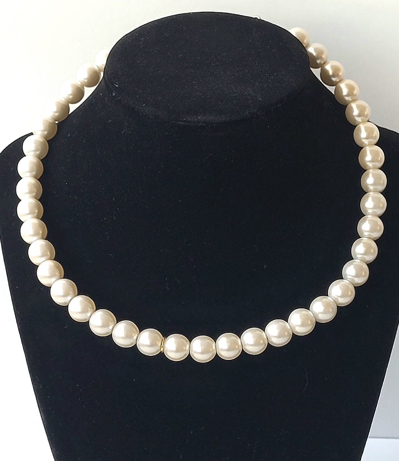 Faux Pearl Choker Necklace Vintage Wired Neck Wired Cuff Elegant Classy