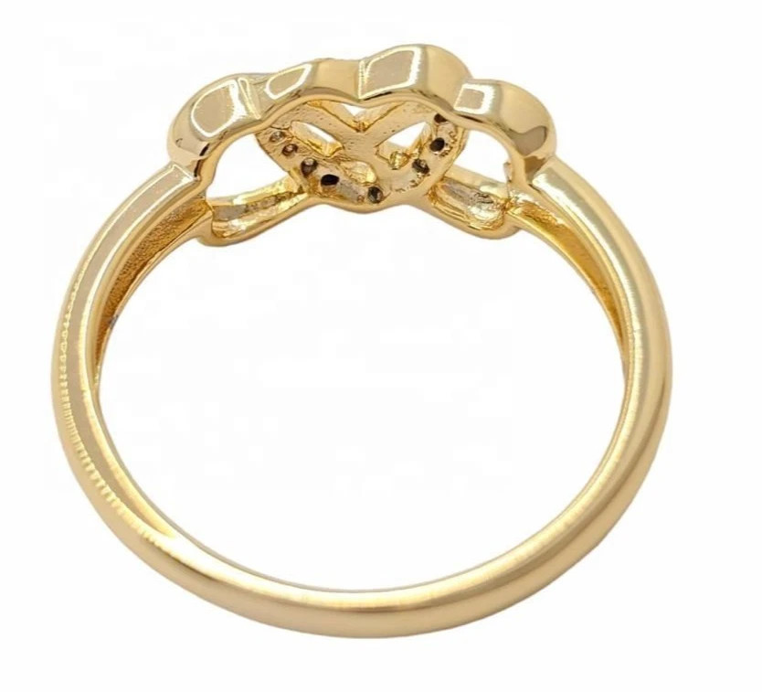 0.12TCW Round Cut White Moissanite Heart Shaped Women’s Ring 10K Yellow Gold FN