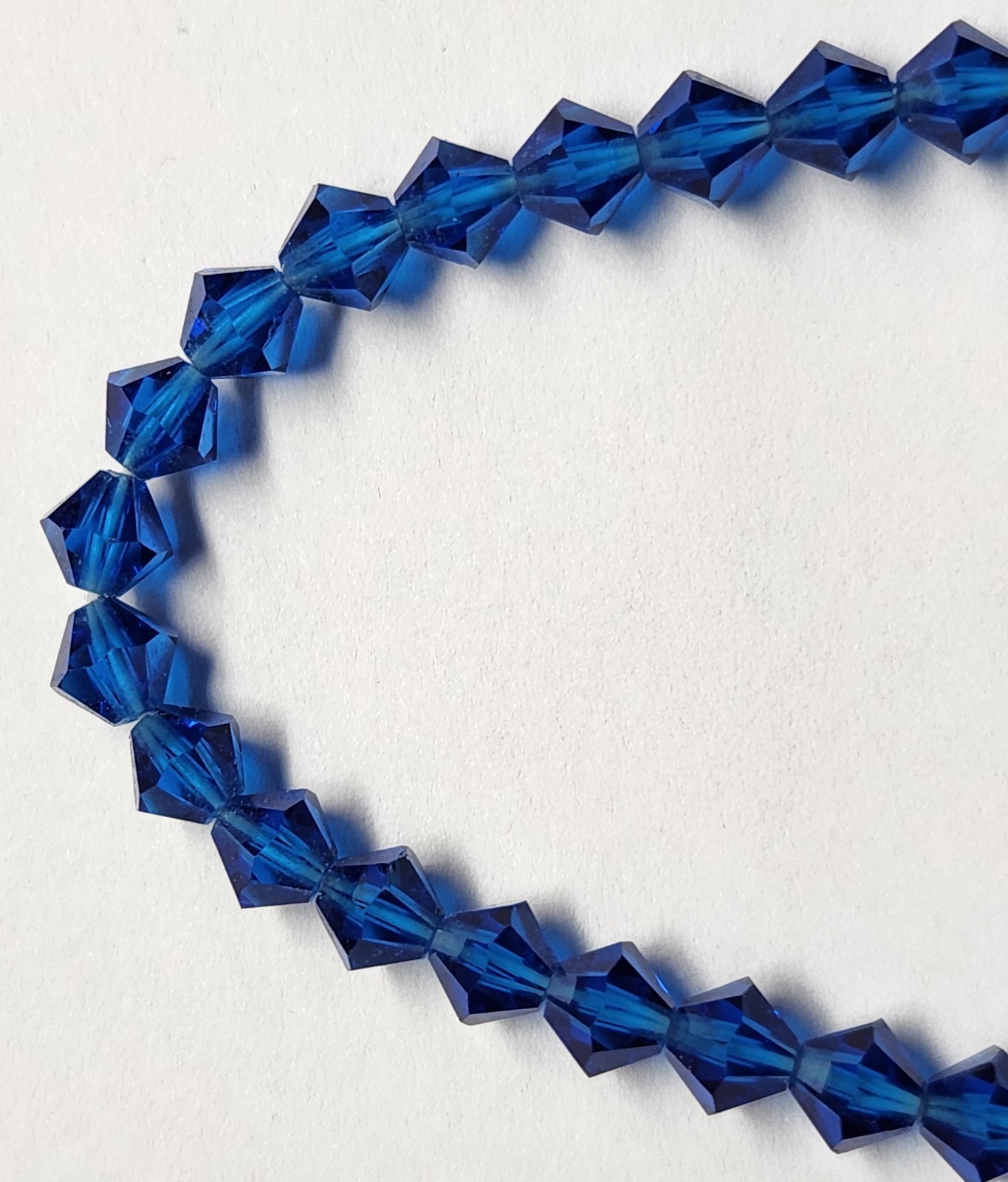 Vintage Electric Blue Czech Bead Necklace