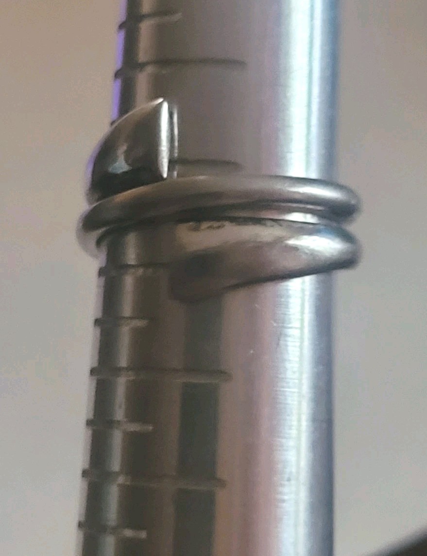 Estate RING MA Sterling Silver 925 Coil Wrap Bypass Band Size 7 Signed