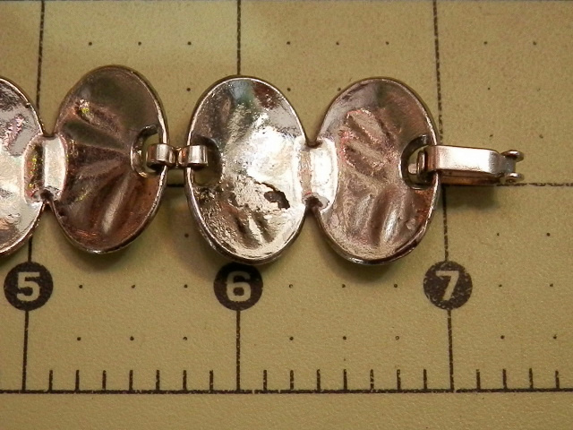 Beautiful Vintage 1960s Modernist Silver Tone Bracelet 1969d