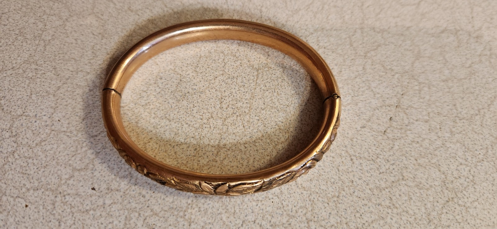 Antique Hinged Cuff WMC Stamped Bangle 1900’s Edward’s Gold Filled