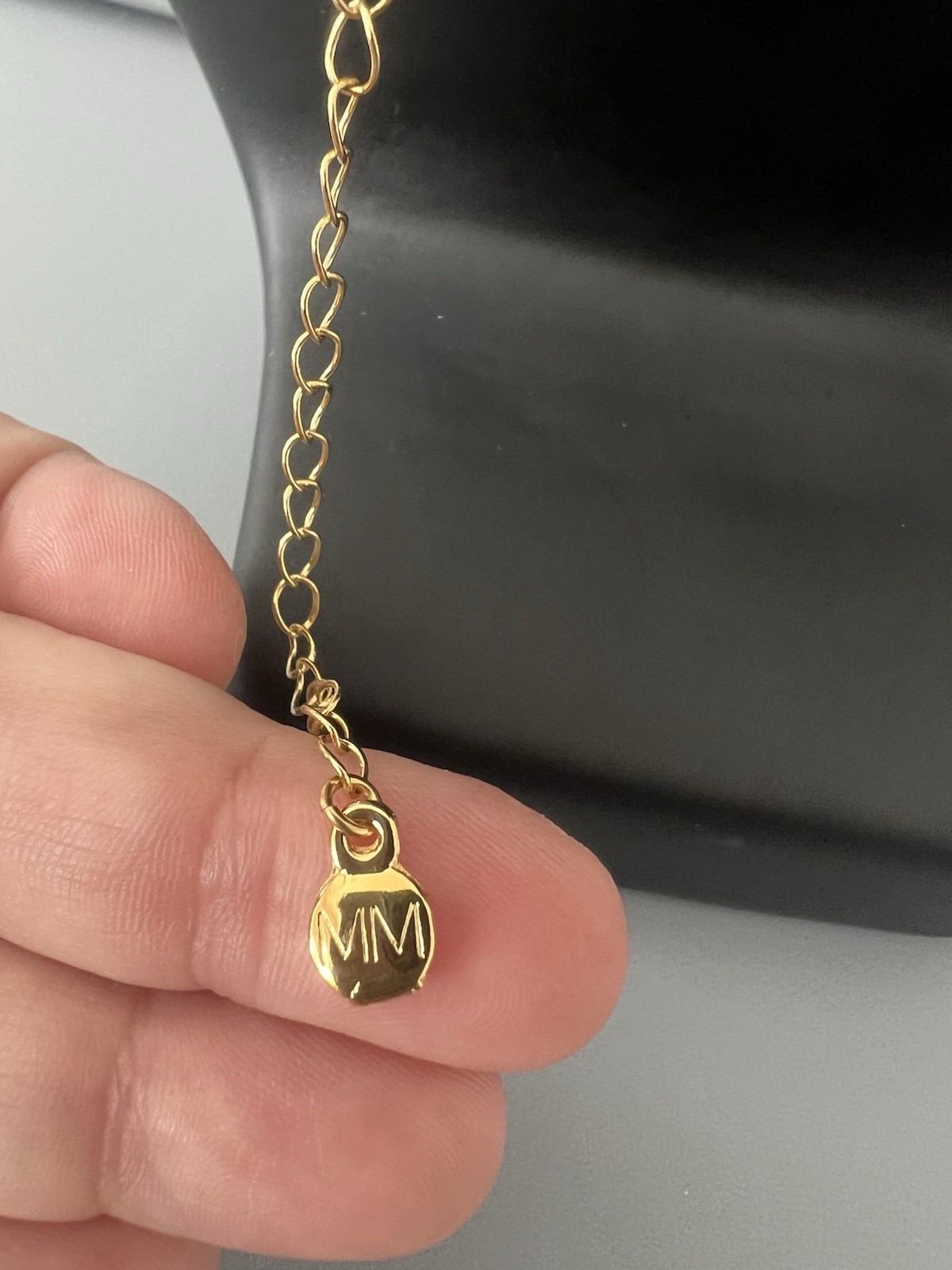 NWT Maramar Fashion Necklace 20in Adjustable 24K Gold Plated Chain & 3 Charm