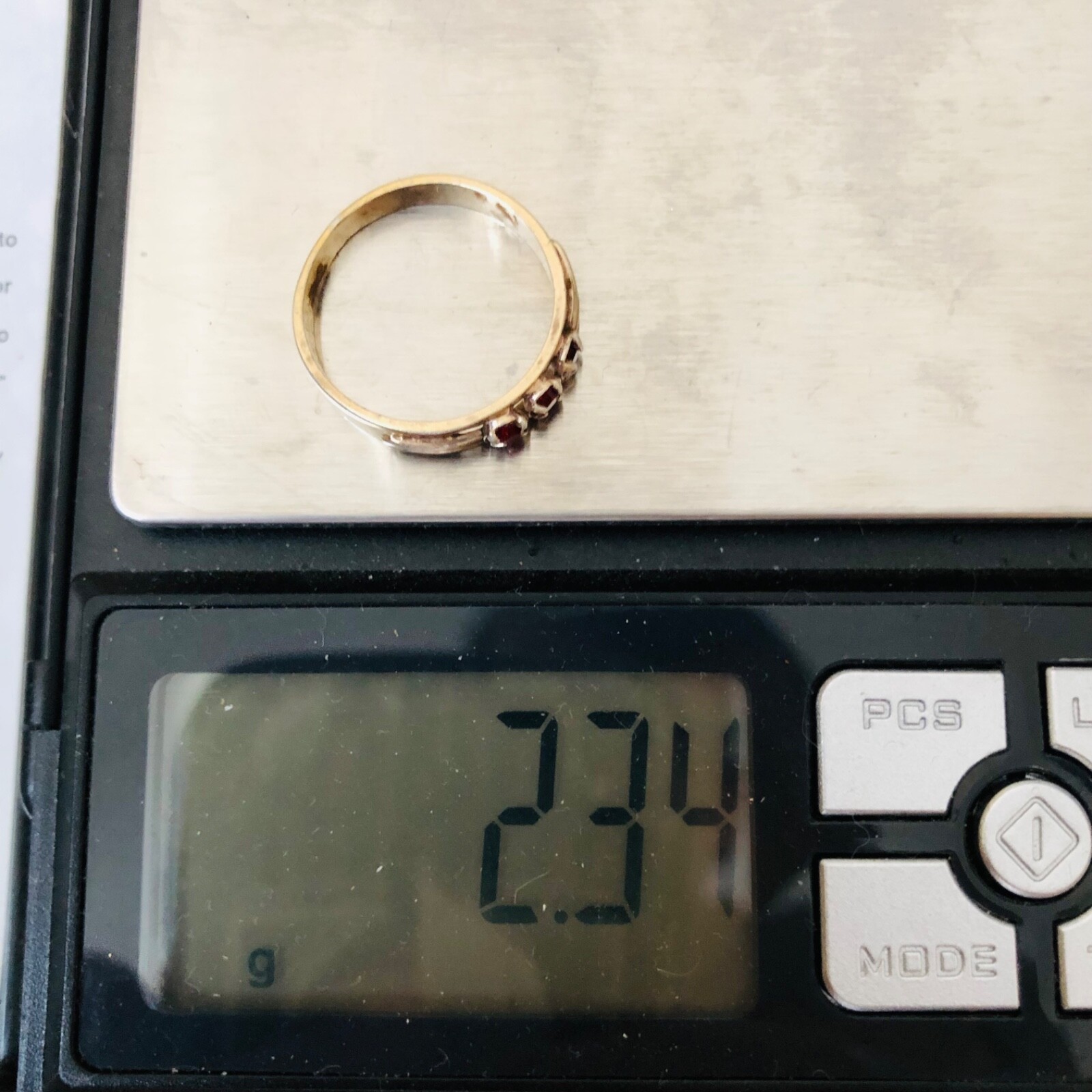 Vintage Soviet Gilding Ring Silver 875 Women’s Jewelry