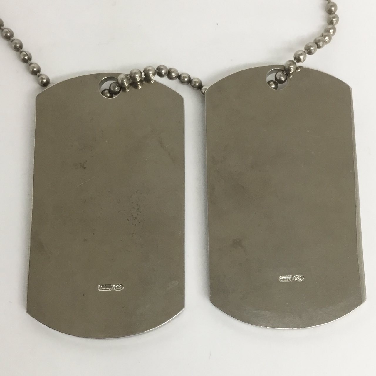 Auth GUCCI Excellent Condition Dog Tag Necklace Silver 925 Italy FS