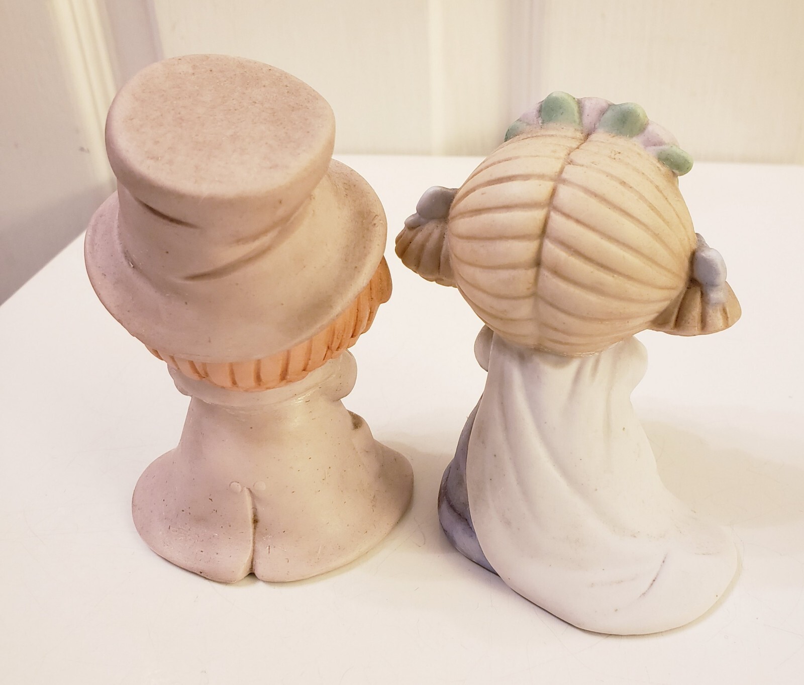 RARE Vintage Pair BUMPKINS “GROOM & BRIDE” Porcelain figures