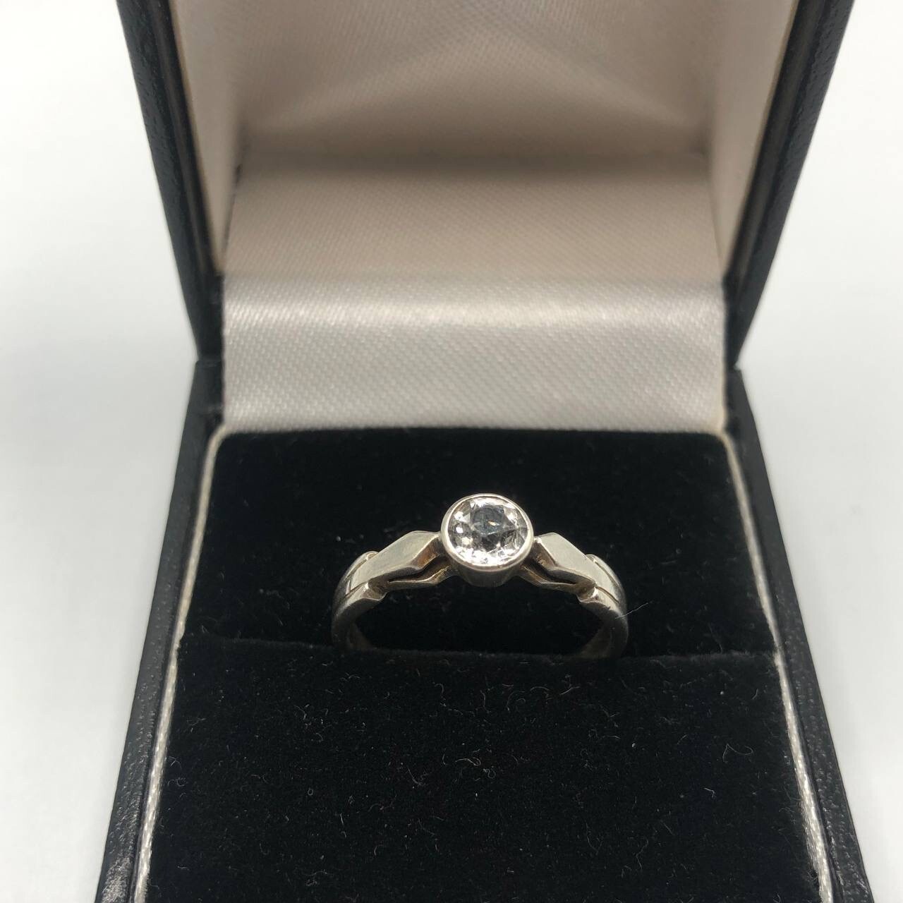 Vintage Soviet Rock Crystal Ring Silver 875 РС