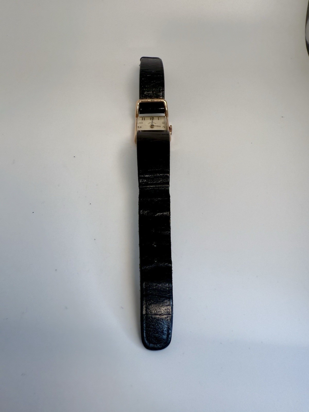 Vintage Lord Elgin Drivers Fancy Case Champagne Dial Watch! (It Works).