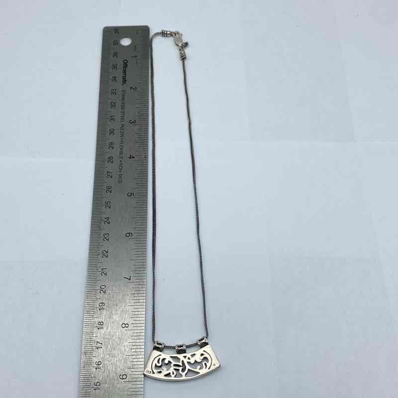 Sterling Silver 925 RL Filigree Scrollwork Pendant Necklace 18 inch 14.3g