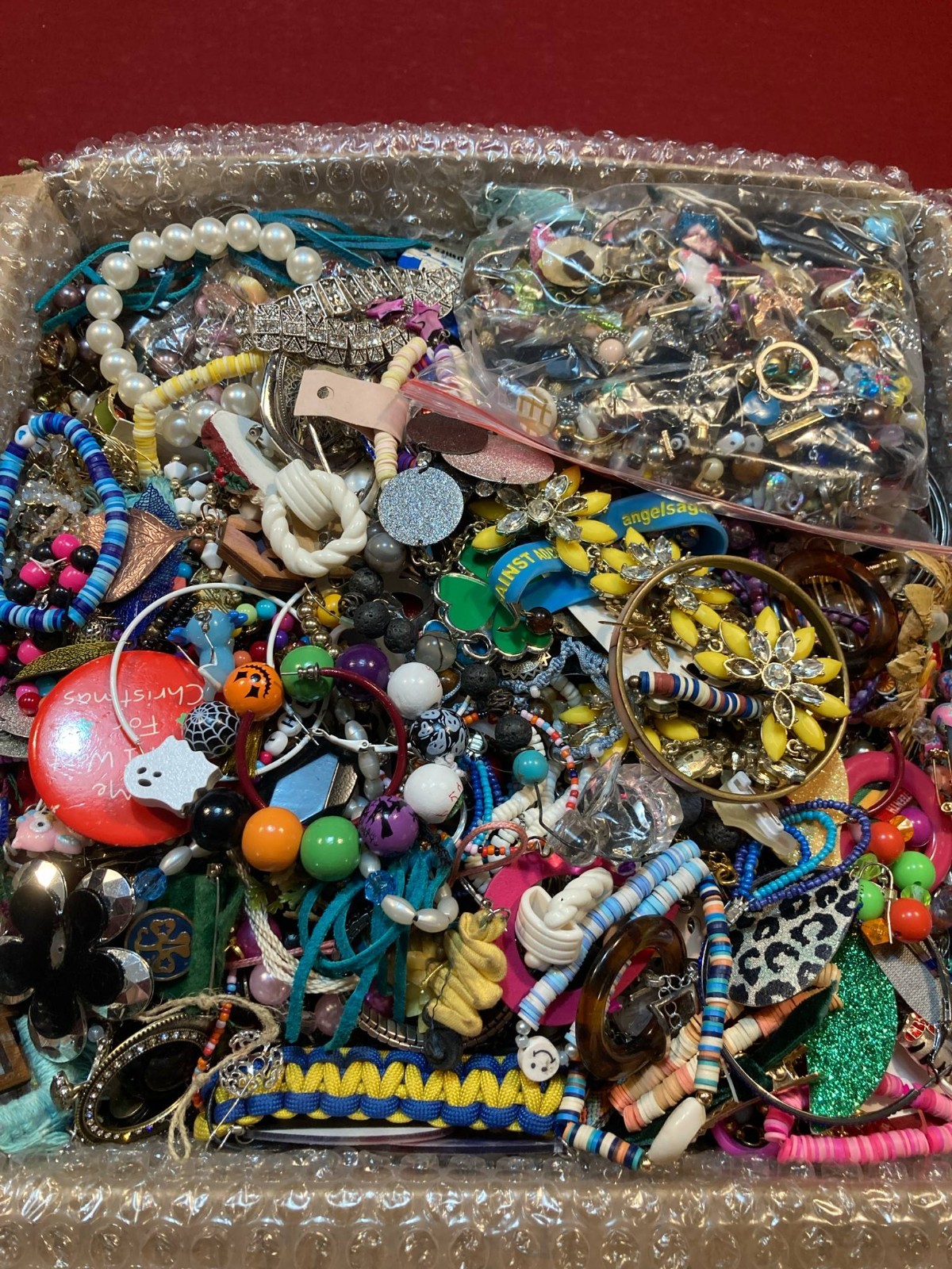 Large FRB FULL of Wearable Repairable Salvage & Craft Jewelry Beads Findings etc
