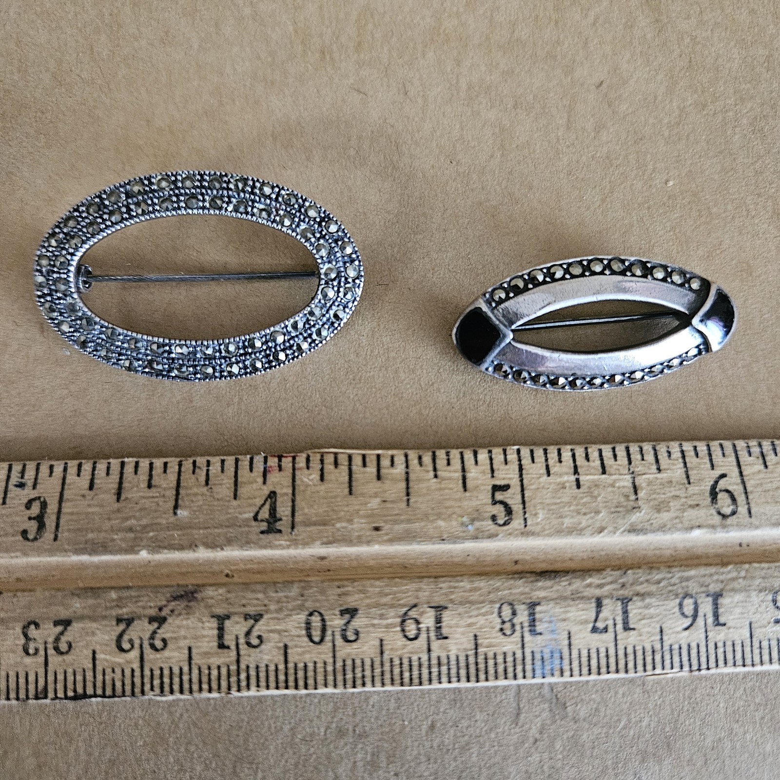 Vintage Jewelry Lot 12 pc Rhinestone Brooch Earrings Sterling Marcasite Bakelite