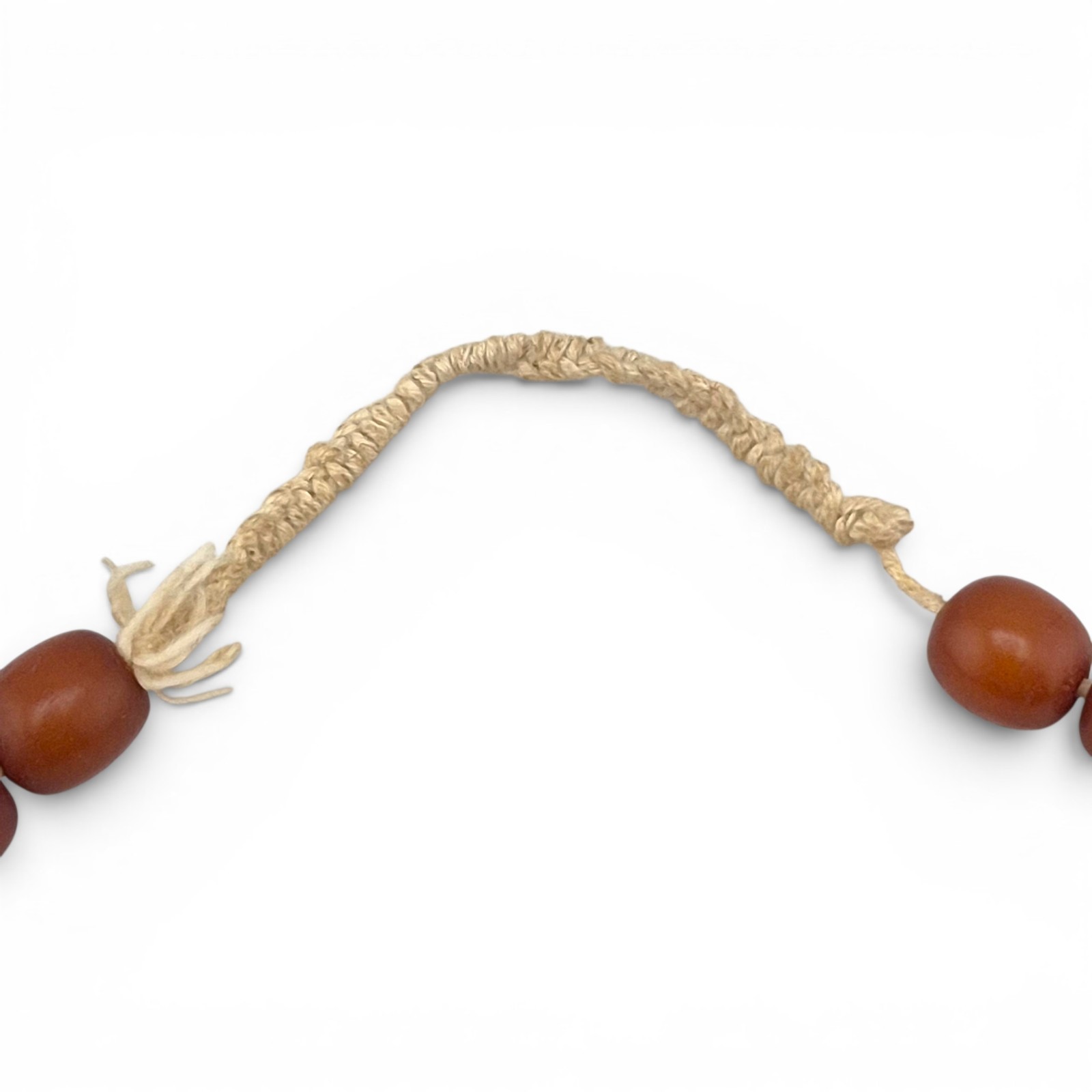 Vintage Natural Sumatran Amber Bead Necklace 49.83g Graduated Barrel Strand