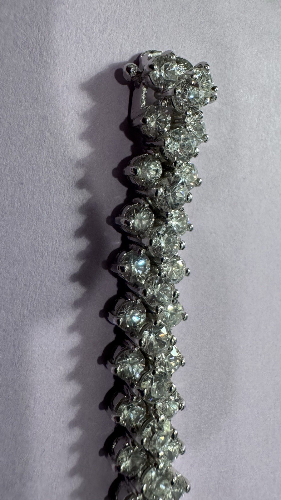 Australia Rhinestone On Italian Sterling 925 Bracelet with Safety Latch.