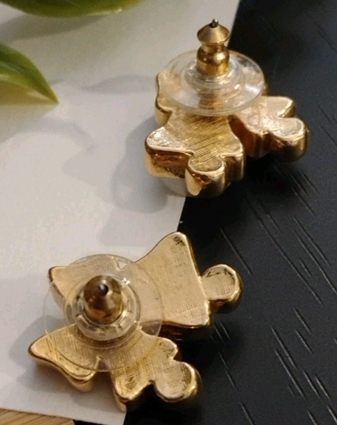 Vintage AVON Golden Bells w/Rhinestones, Bow, and Faux Pearly .75″ Earrings!