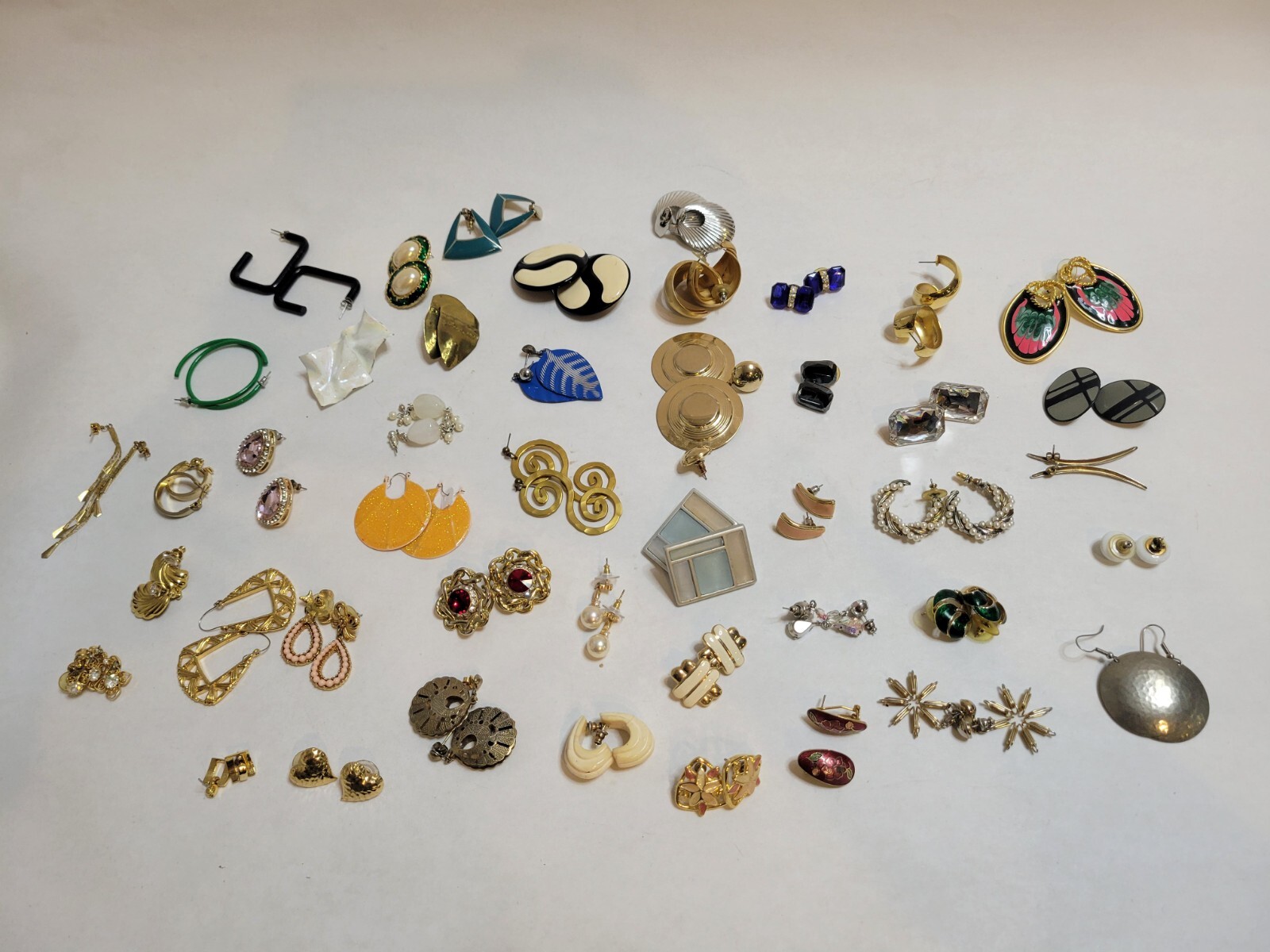 Vintage Pierced Earring Lot 40+ Pairs Of POST ONLY Assorted Colors & Sizes #1