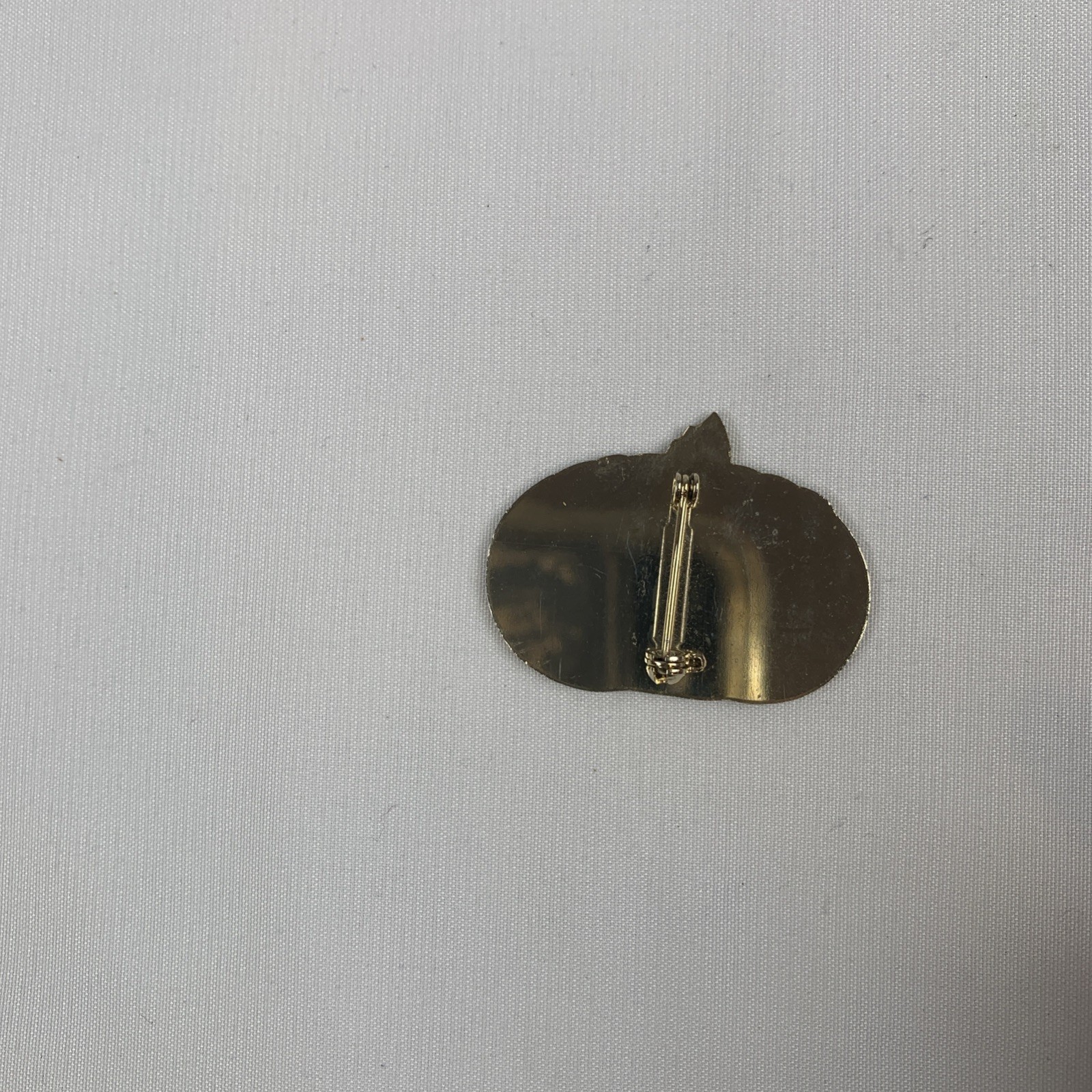 Vtg Smiling Jack O Lantern Pumpkin Pin Enamel Halloween 1.50” Long Pin