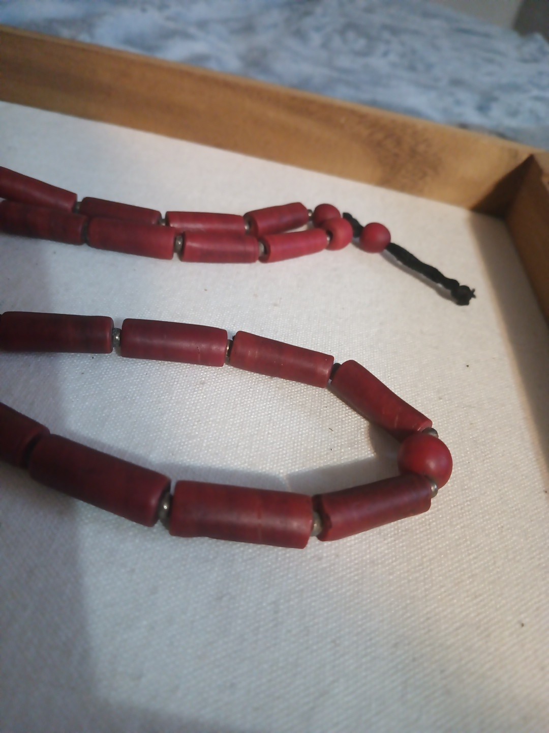 Antique African Trade/Prayer Bead Necklace 26″ Handcrafted Jewelry