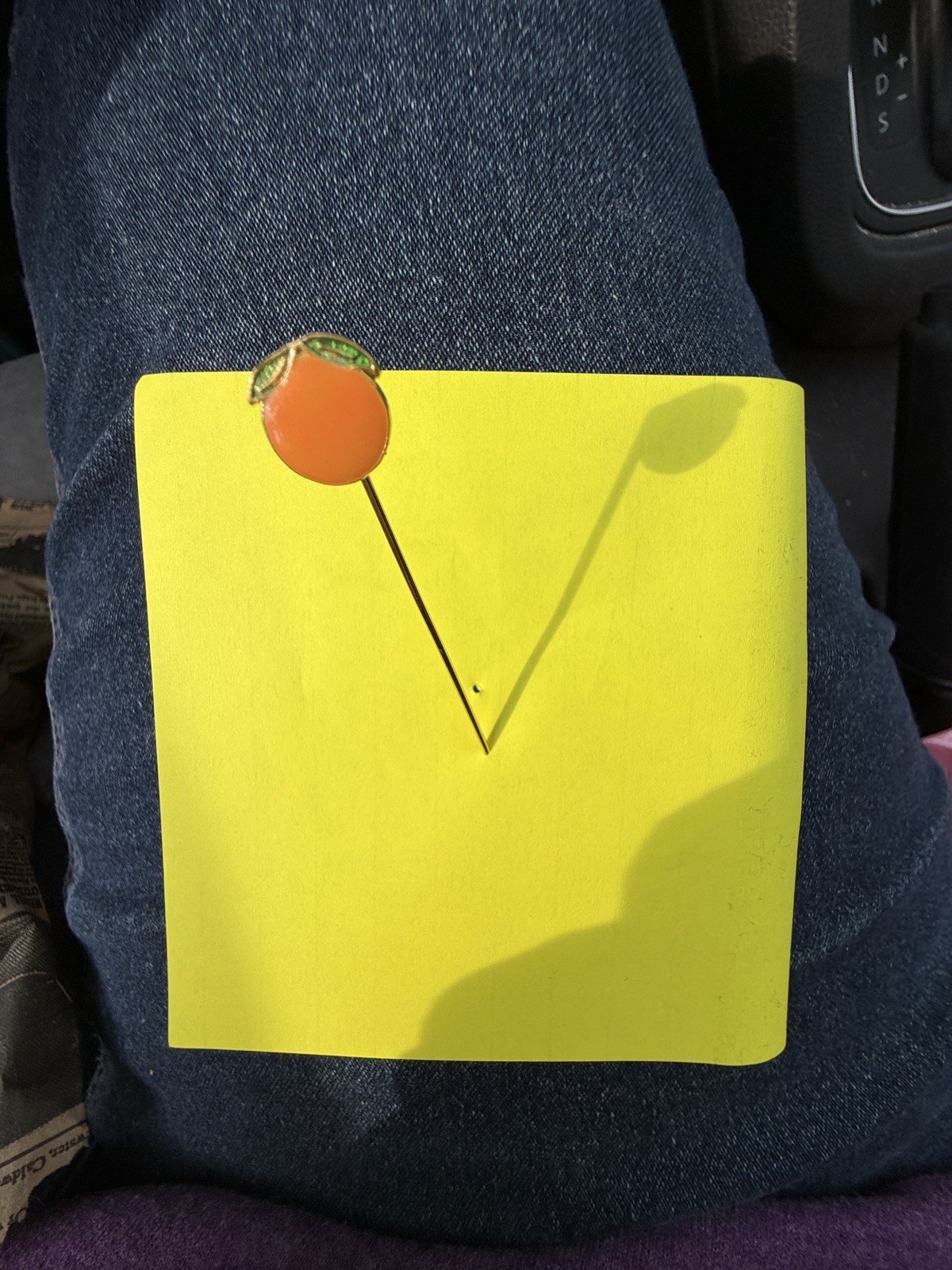 A Happy Vintage Orange Stickpin