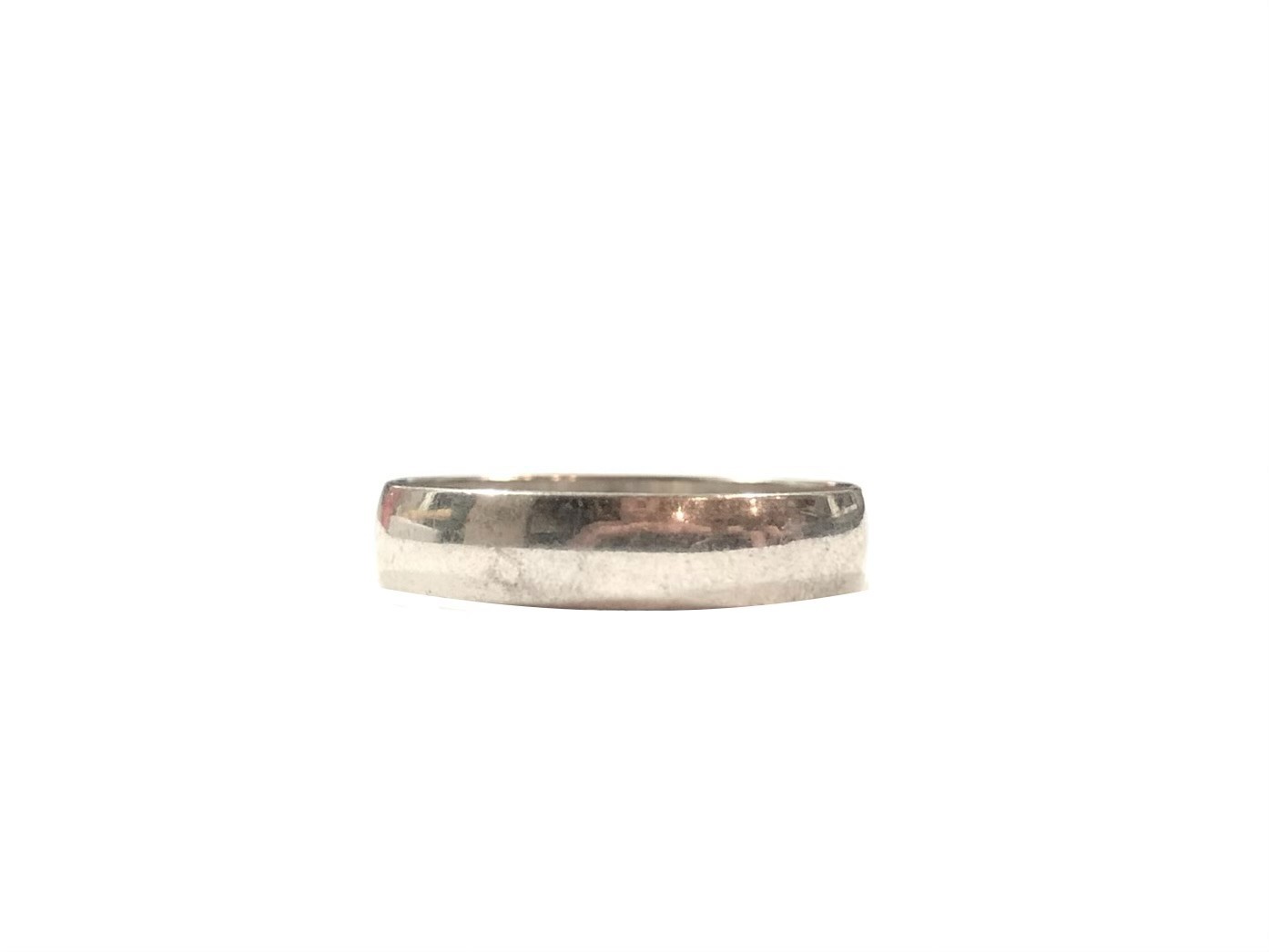 Vintage Sterling Silver 4mm Wide Sz 6.75 Ring Band