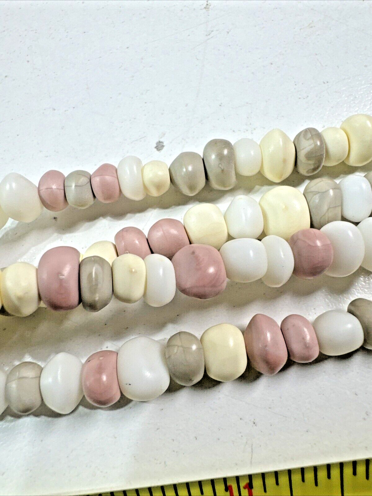 Vintage ESTATE 70S/80S/90S 6XBeaded Necklace SOME JAPAN SOME GLASS /LUCITE PINKS