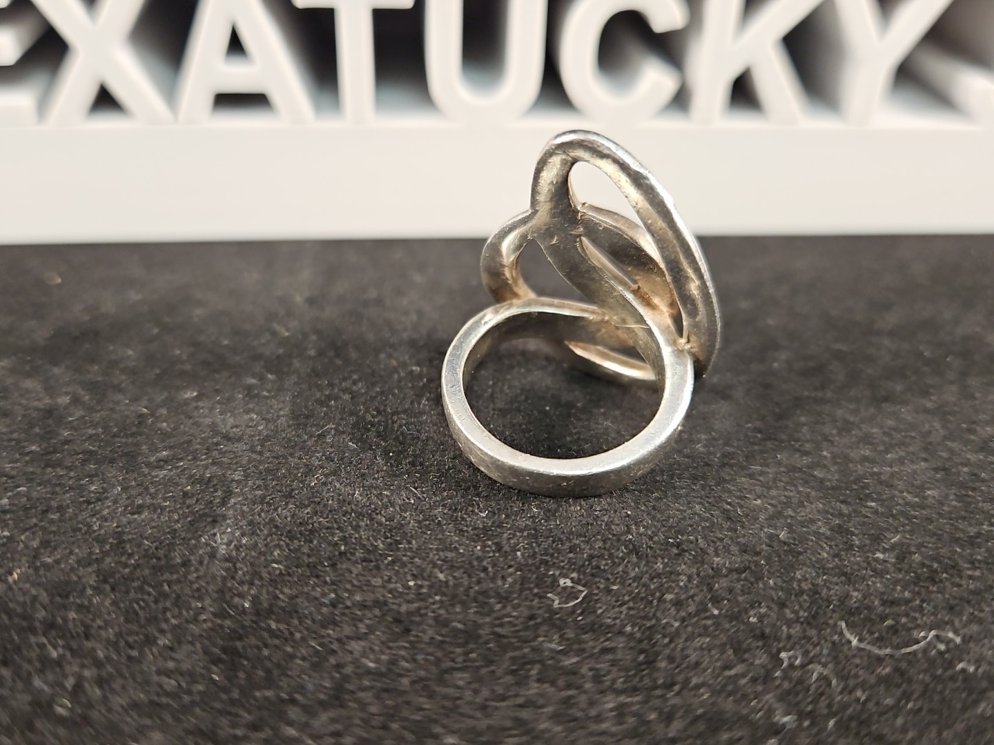 Scandinavian Modernist Sterling Ring Signed ND Size 5.5