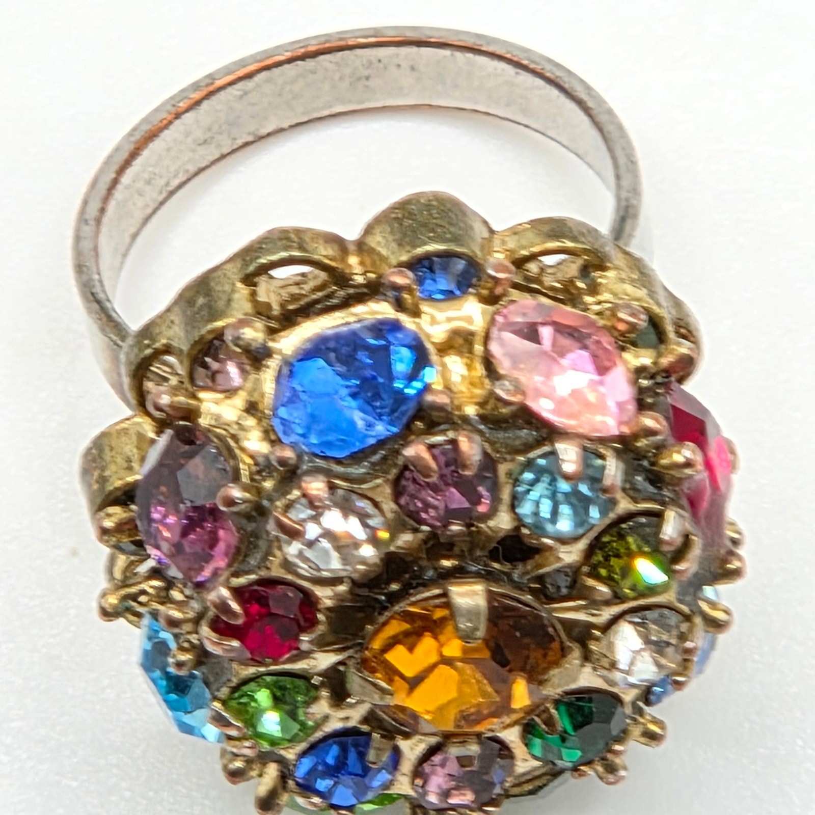 Vintage Rhinestone Cocktail Ring