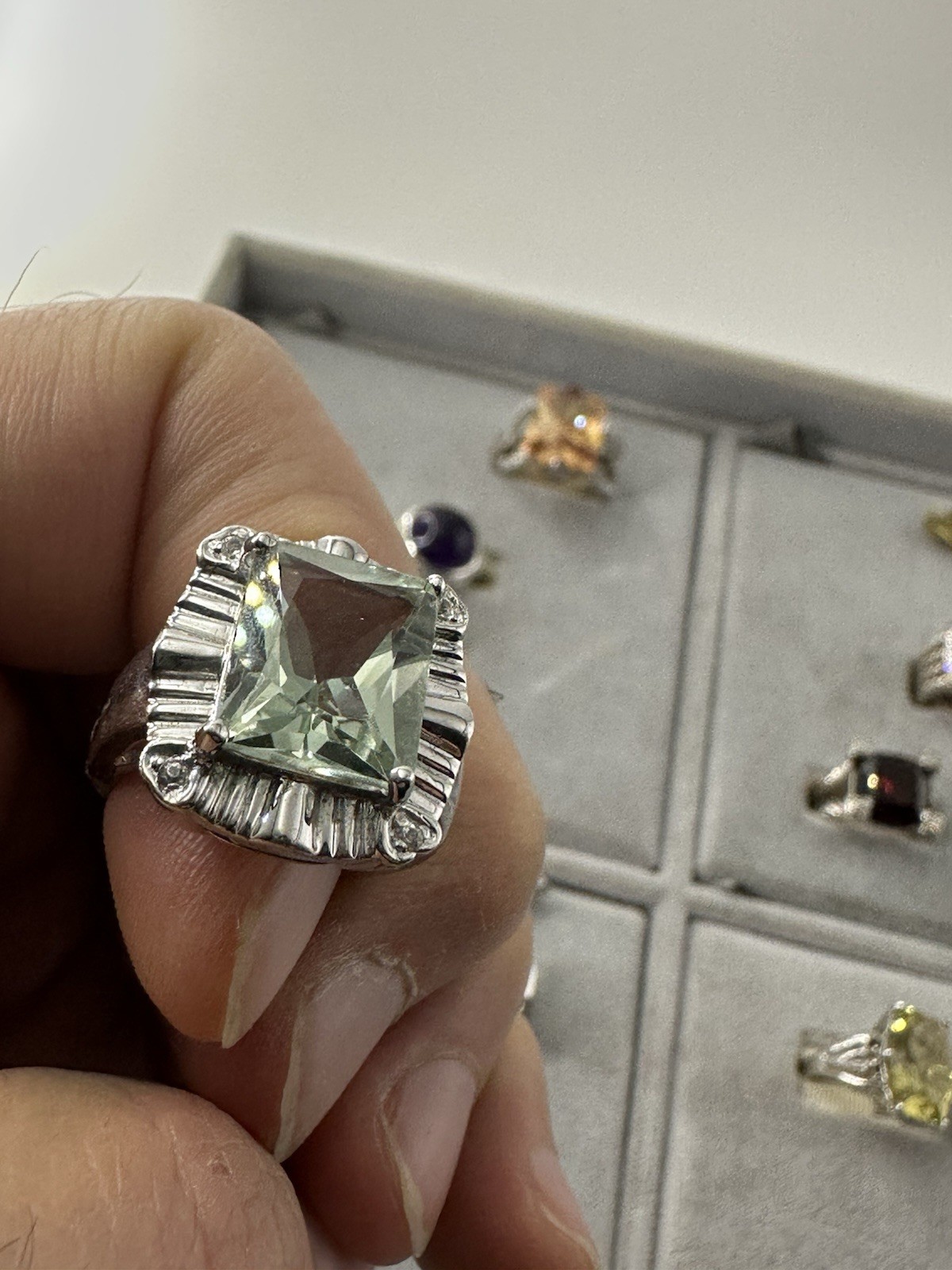 13 New Vintage Rings Resellers Mixed Lot- Various Gem Stones 925 Sterling Silver