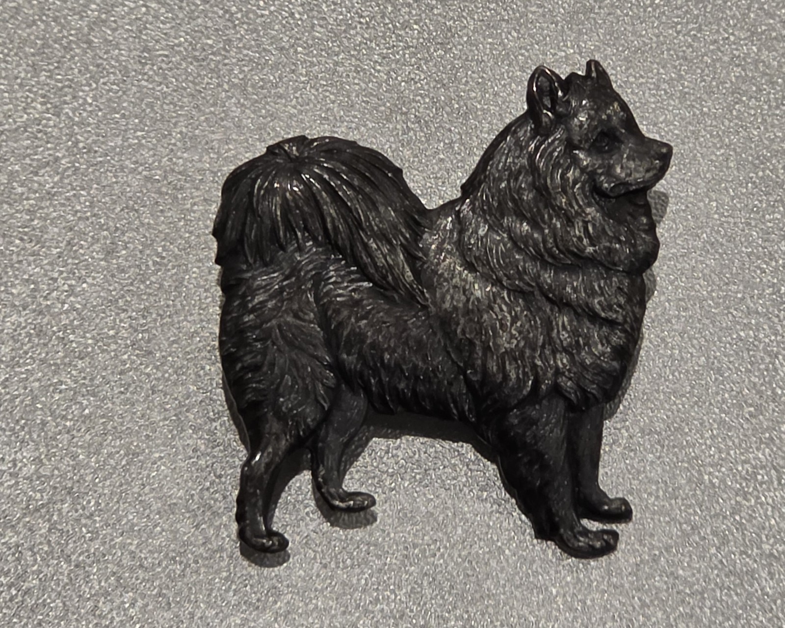 Vintage Kenart Pomeranian Dog Brooch Pin England Metal Heavy