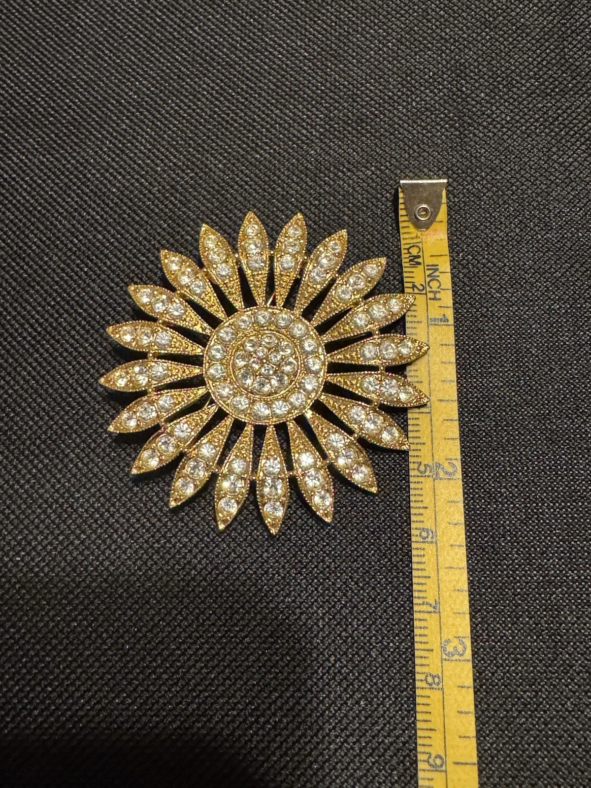 Lot Of Five (5) Rhinestone or Faux Pearl Brooches