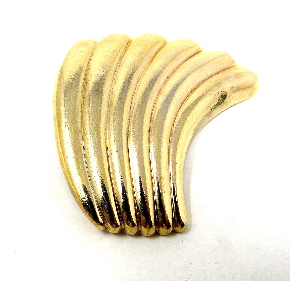 Swish Wave Scarf Clip Slide Dressy Goldtone Holder 1 1/2 inch US Seller LG