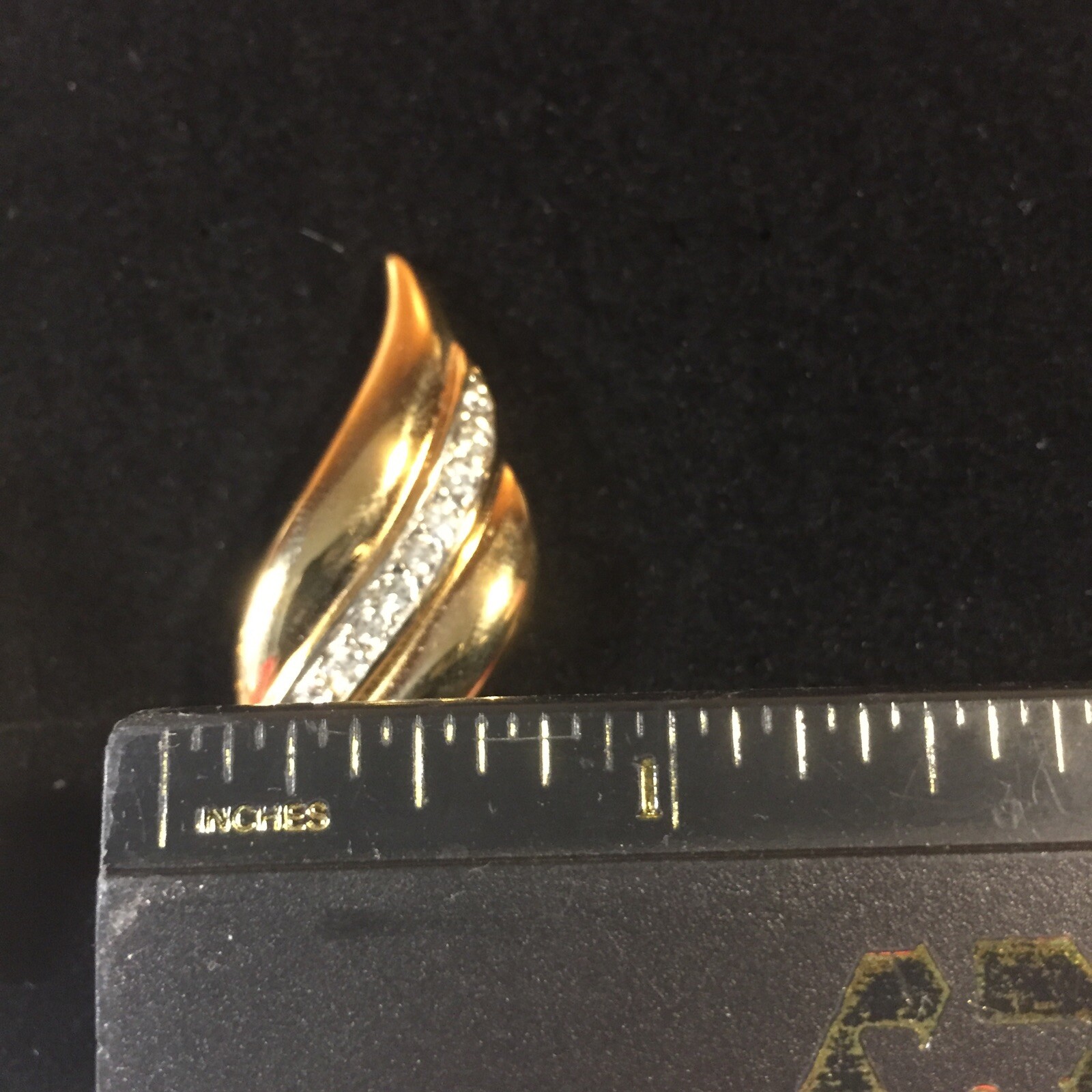 Vintage 1980s Pave Rhinestone Gold Plated Clip On Earrings