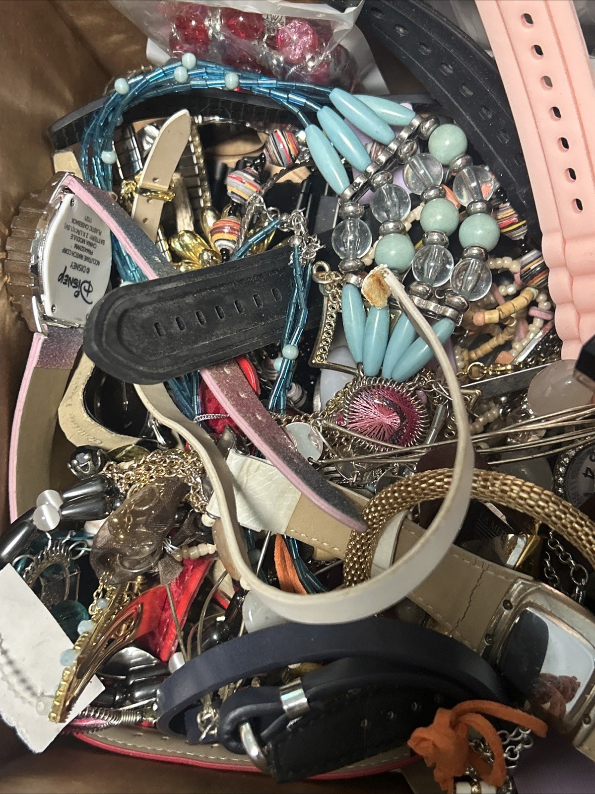HUGE 5 + Lbs Jewelry WEARABLE Lot Tangled Unsearched VINTAGE ESTATE TREASURE