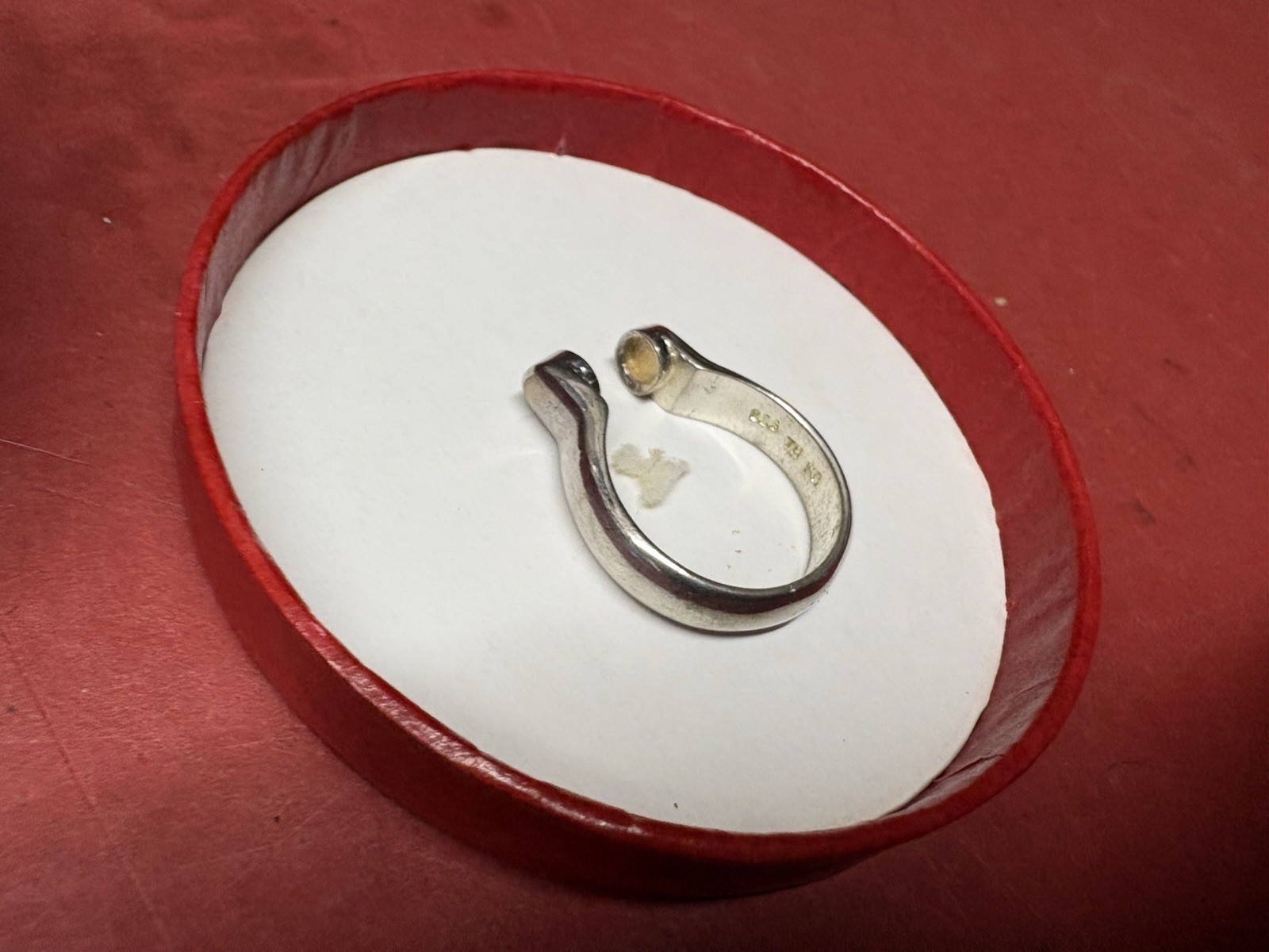 Vintage 1990s Sterling Silver Interchangeable Ring Size 8 3/4 Looks Unused