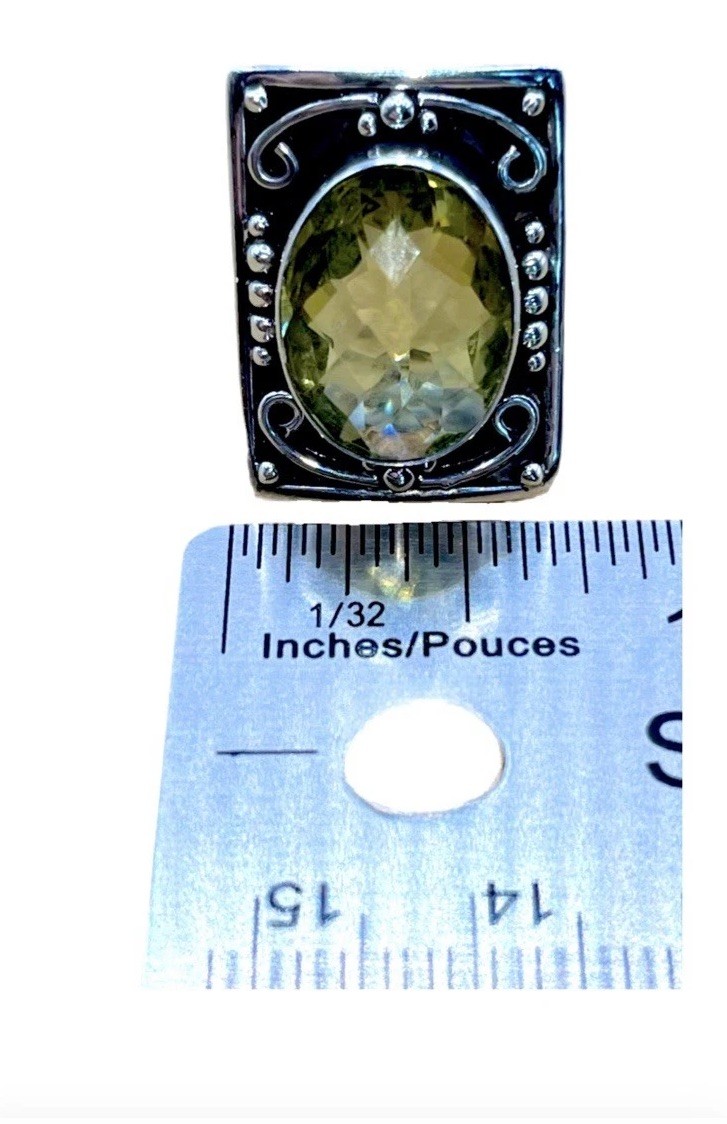 Vintage Nicky Butler Lemon Quartz RAJ Limited Addition Retired Ring Size 8